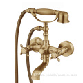 Bathtub Shower Faucet Brass Cast Iron Swan Rose Gold Handle Telephone Free Standing Bathtub Shower Faucets Supplier